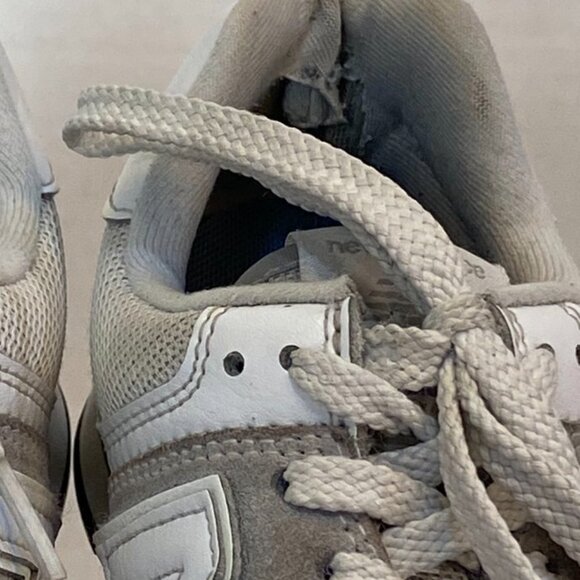 New Balance Classic 574 Suede Mesh Lace Up Sneakers Gray White Women’s 8 - Picture 11 of 15